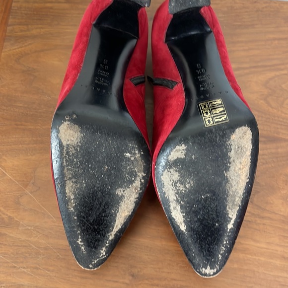 Red Casadei Suede platform booties shooties - Picture 7 of 8